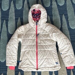 Girls Patagonia Ski Jacket White, size XL (14)